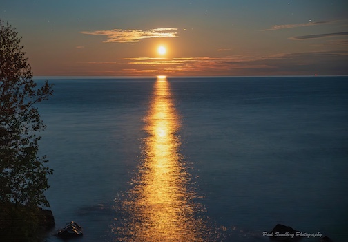 Strawberry full moon by Paul Sundberg.