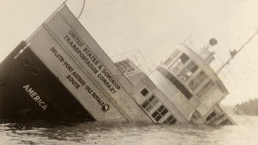 The America sank in Lake Superior in 1928. File photo.