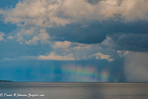 Horizontal rainbow in Grand Marais by David Johnson.