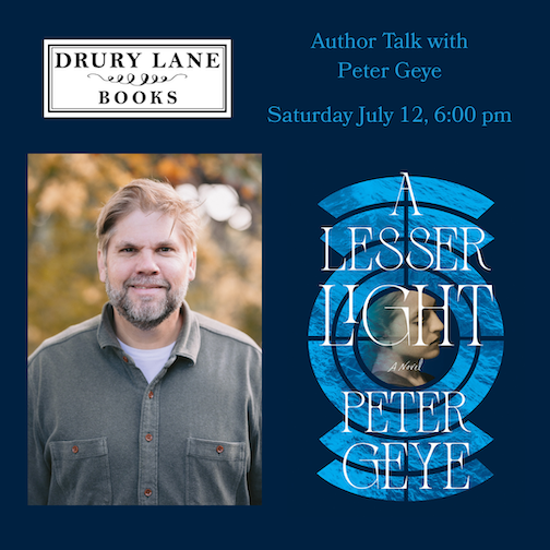 Peter Geye will give an Author Talk at Drury Lane Books on Friday.