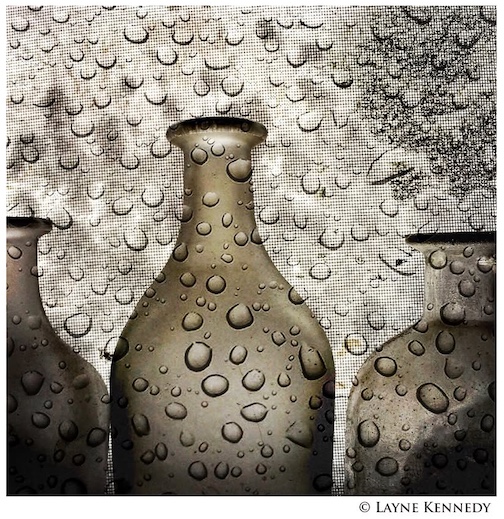 Porch bottles by Layne Kennedy.