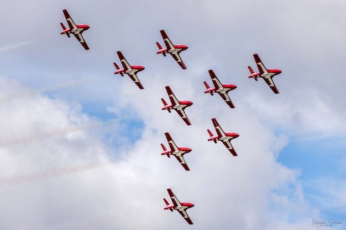 The Canadian Snowbirds brought their signature precision and grace to the Duluth Airshow by Hayes Scriven.