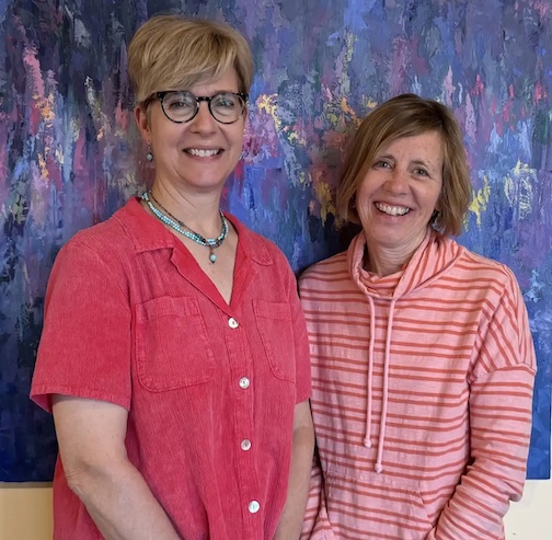 MPR News host Cathy Wurzer and Tracy Benson, mayor of Grand Marais, met at WTIP on Tuesday Listen to the conversation here. Photo by Gracie Stockton.