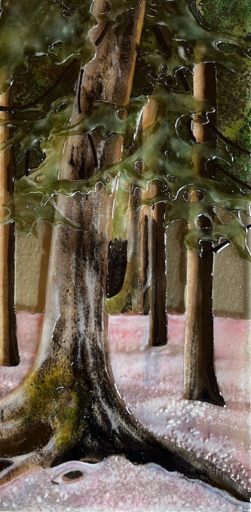 Fused glass by Sharon FFrykman.
