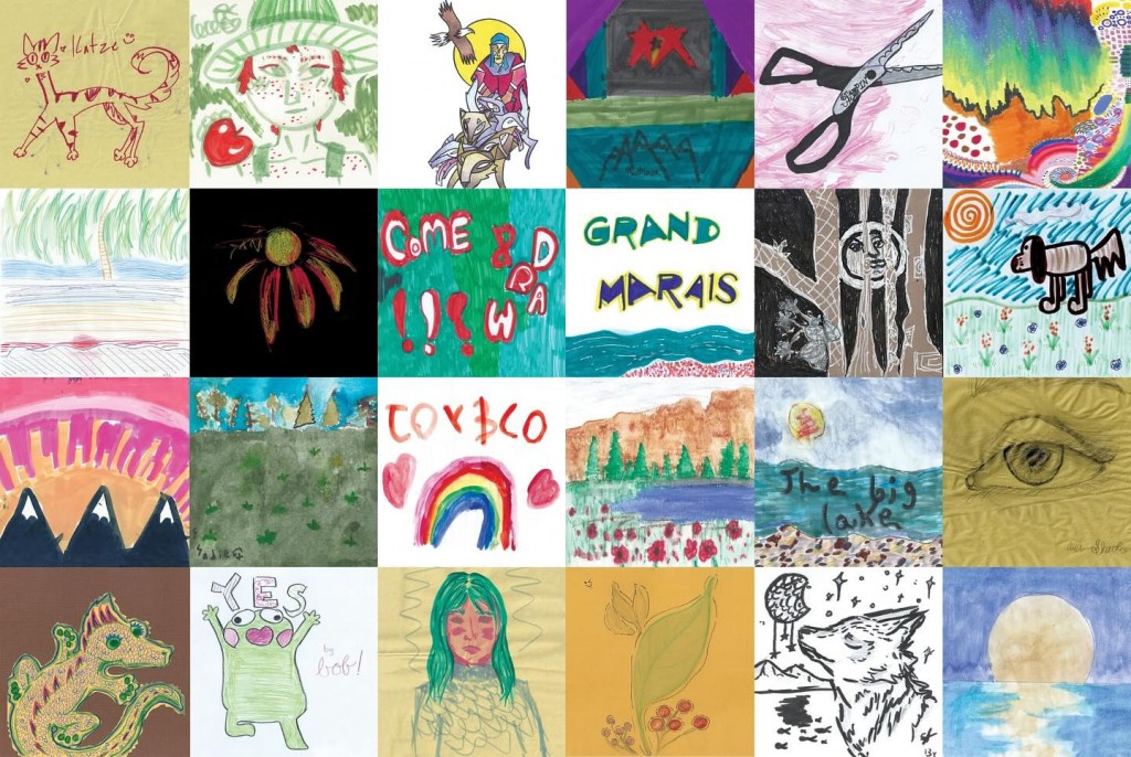A Stranger Doodle Image Quilt from Joy and Company.