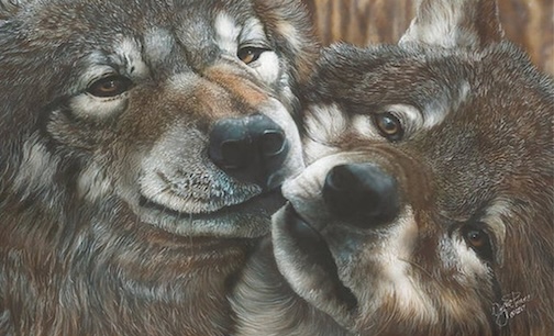 All You Need Is Love, acrylic, by Wayne Pruse, is one of the paintings that will be on display at the Silver Bay Public Library in November.