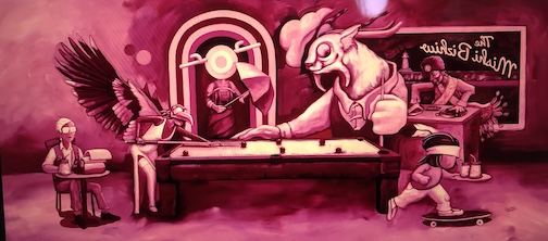 Basil's Dream, Acrulic, Jonathan Thunder, Red Lake Nation.