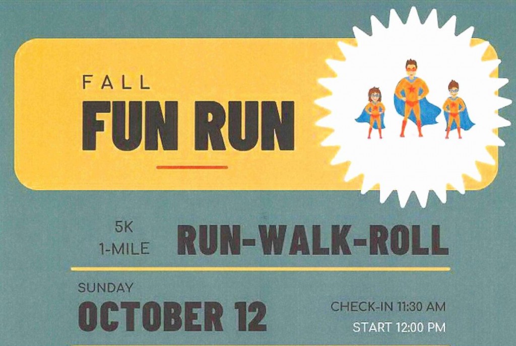 Community Fun run on Sunday.