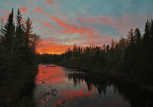 Temperance River sunset by Chuck Olsen.