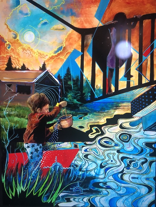 The Waters of Tomorrow, acrylic, by Moira Villiard.