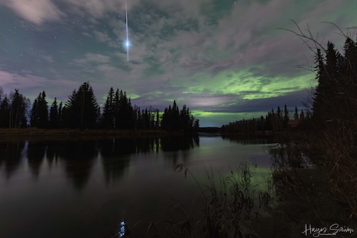 catching a shooting star by Hayes Scriven.