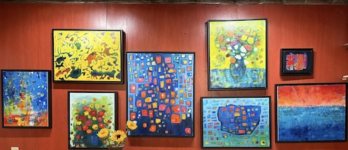 Paintings, acrylic, by Jane Johnson.