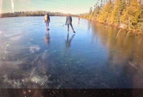 Skating on Kimball Lake by David Welch. To see the vido click here.