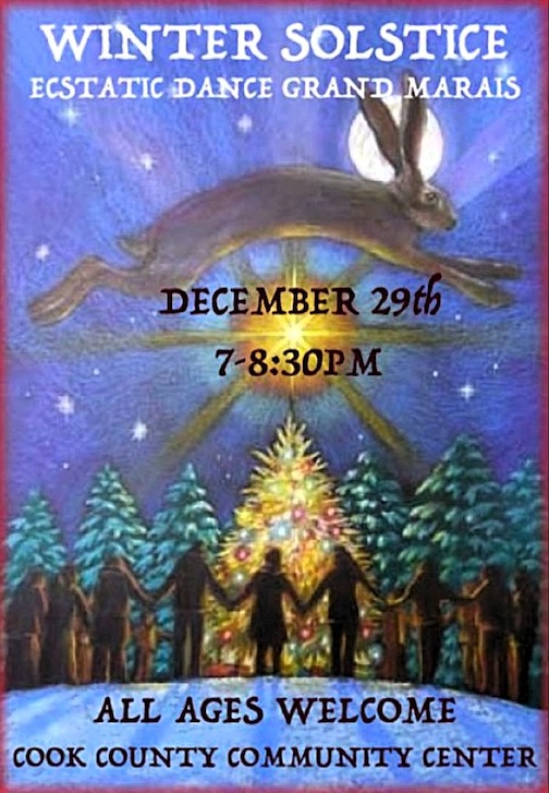 The Winter Solstice Ecstatic Dance event will be held at the Log Cabin on Dec.29.