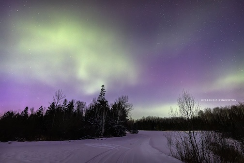 10 below zero and the sky is alive by Heidi Pinkerton.