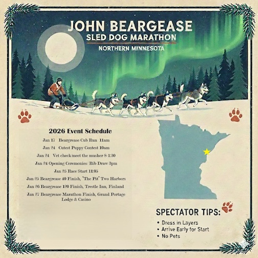 Beargrease schedule and events.