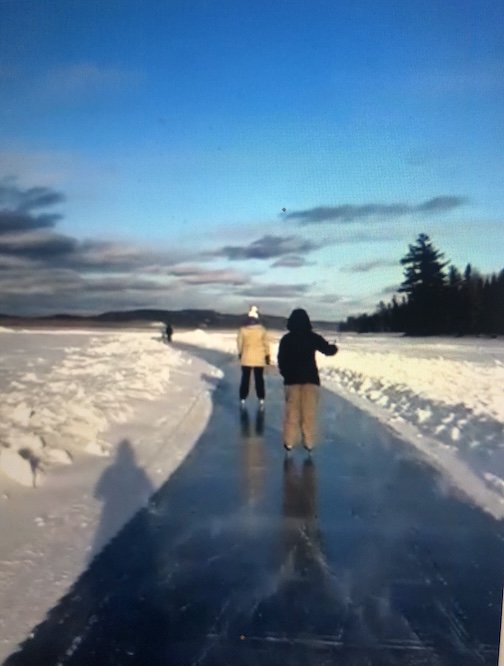 Ice skating Trail opens at Gunflint Lodge . Photo courtesy of Java Moose.