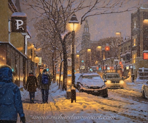 Mont Royal, Montrealm, oil on canvas, by Richard Savoie.