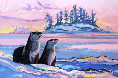 My Way Home, Acrulic, by Aadam Swanson.