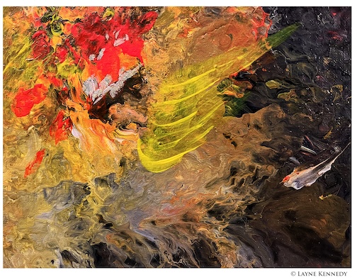 Portugal Pond Life, acrylic, by Layne Kennedy.