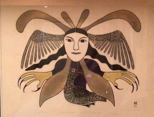 Spirit of the Raven, 1979, stonecut by Inuit artist Kenojuak Ashevak (1927-2013).