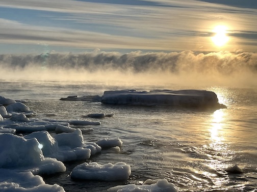 Sunrise from the Lester River.