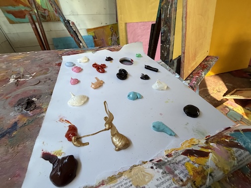 Winter. Time to paint by Patricia Caneelake.