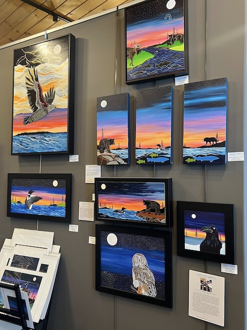 Paintings by Sam Zimmerman He is exhibiting work at Lizzard's Gallery in Duluth, and Siverston Gallery in Grand Marais.