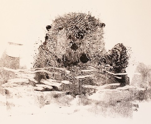 Play is Serious Business, monotype, by Linda Ricklefs Baudry.