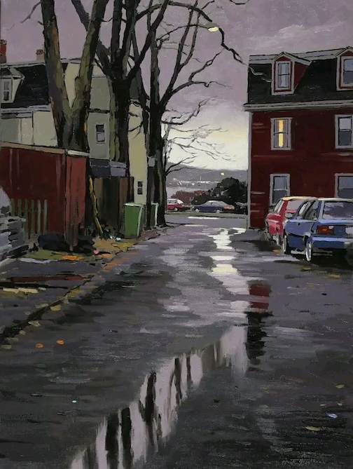 The Other Day (June Street, Halifax), acrylic on canvas by Mark Grantham.