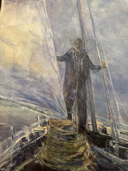 Freedom is not Free -part of Art Institute Show- We hold theses Truths. weatercolor, by Sue Pavlatos