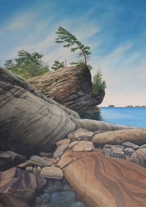 Gergis Bsy, varnished watercolor, by Karen Richardson..