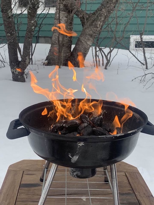 Got the grill going Burgers tonight by Sierra Parsons.