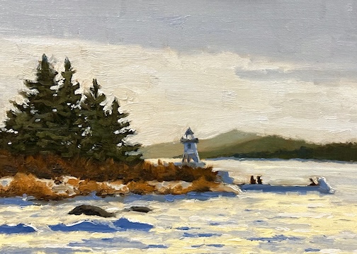 Ice Flows, Grand Marais Harbor, by Tim Vahle..