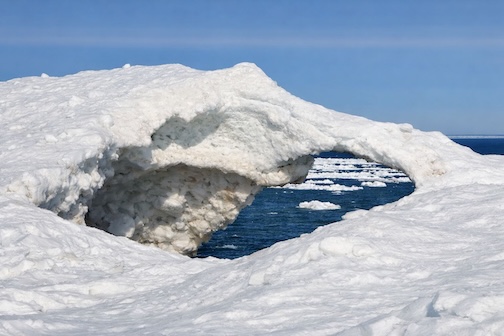 Little Girl's Point. Window to our lake ice by Jan Lumberg Kupczyk.