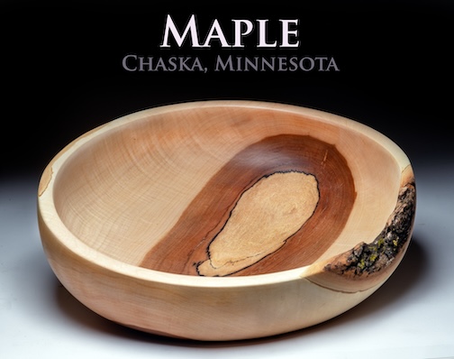Maple turned bowl. The growth rings indicated the tree was over 250 years old 'm guessing this tree saw its first days of sunlight as the Constitution was being signed in 1776, by Layne Kennedy.