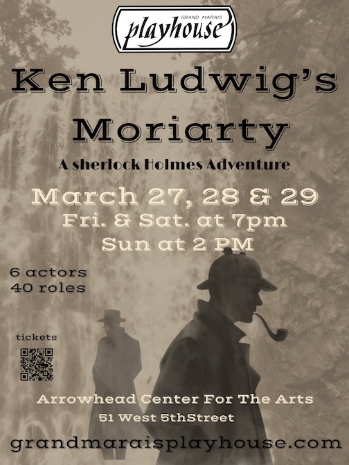 Moriarty, a Sherlock Holmes mystery will be perofmrned at the ACA this weekend.
