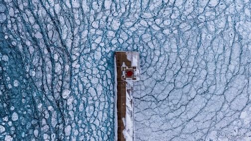 Patterns in the ice by Hayes Scriven.