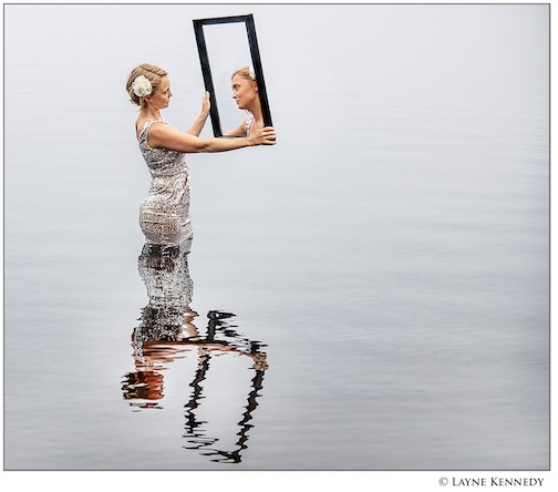 Two Roses in morning conversation, Elbow Lake, Gunflint Trail by Layne Kennedy.