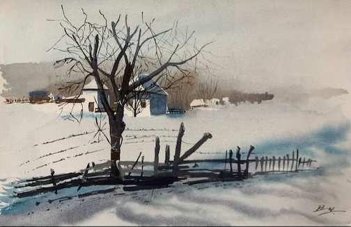 Watercolor A3 by Babar Waseem.