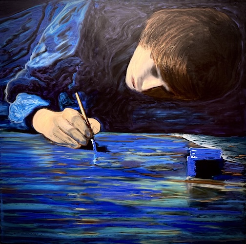 Wet Paint, Pastel on poster paper, by Ron Benson.