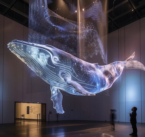 Whale Dream, whale dream, virtual art installation in Taiwan Tseng Kuo-Cheng..