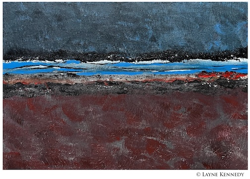 iceland,acrylic, by LayneKennedy.