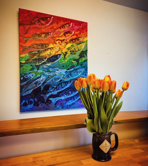 ready for some light and color Painting by Tim Young, Photo by Tina Hegg Raway.