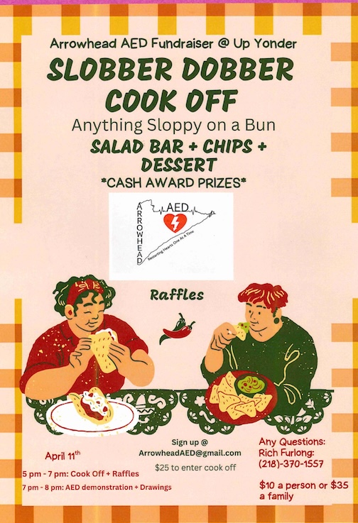 An AEd fundraiser will be held at Up Yonder on Saturday.