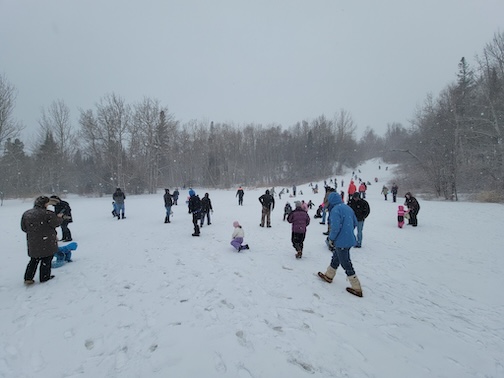 Easter Egg hunt in the Red Park on Saturday hoto courtesy of Terry Backlund.