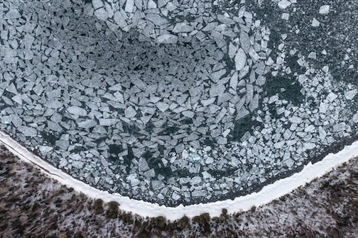 Lake Superior ice 2 by Travis Novitsky.