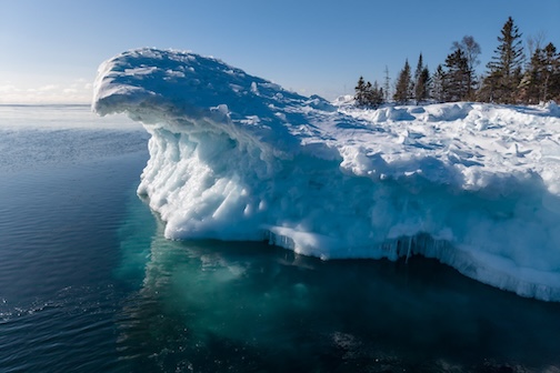 Lake Superior ice by Travis Novitsky.