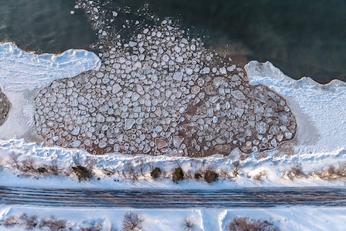 Lake Superior ice 5 by Travis Novitsky.