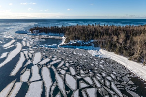 Lake Superior ice 3 by Travis Novitsky.